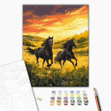 Painting by numbers Brushme Unconquered running 40x50 cm