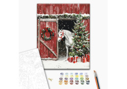 Malowanie po numerach Brushme Do dźwięku kopyt i śniegu 40x50 cm