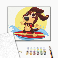 Malowanie po numerach Brushme Surfer Leo 30x40 cm