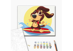 Malowanie po numerach Brushme Surfer Leo 30x40 cm