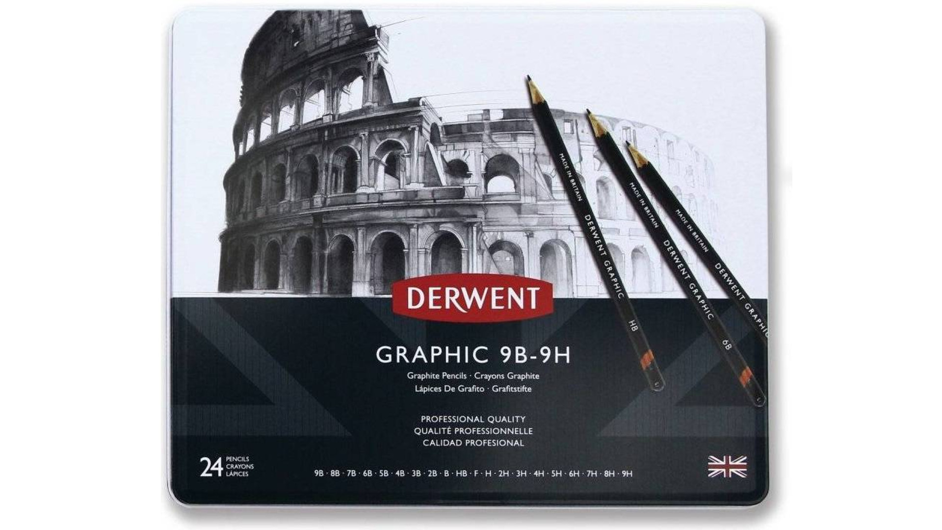 Derwent Graphic komplet 24 ołówków 9H-9B