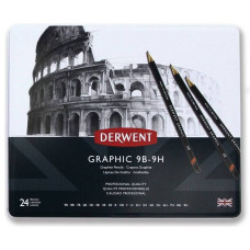 Derwent Graphic komplet 24 ołówków 9H-9B