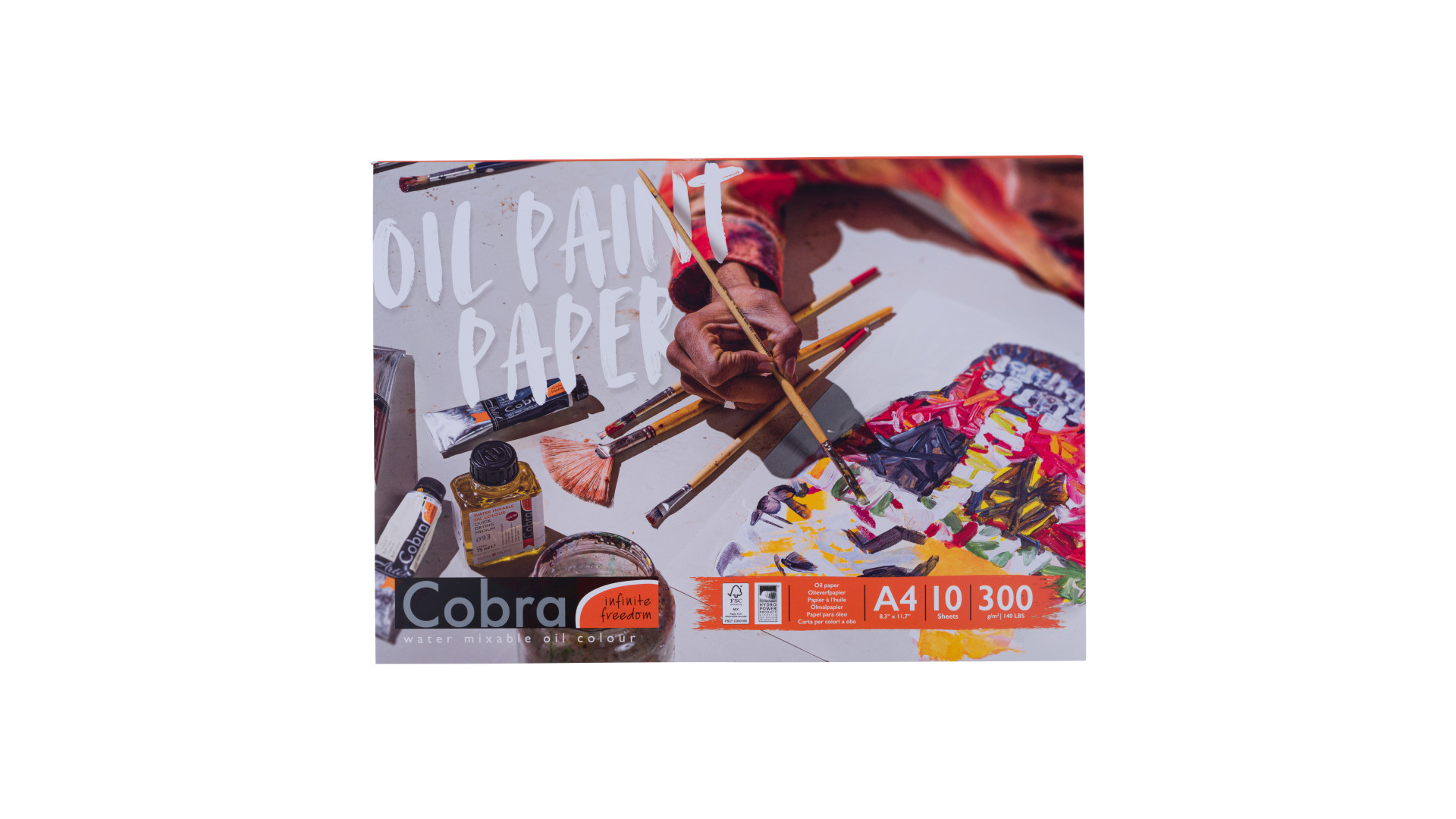 Blok do farb olejnych Cobra A4 300 gsm 10 ark