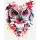 Malowanie po numerach Brushme "Sowa w farbach" 40x50 cm