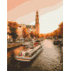 Malowanie po numerach Brushme "Spaceruj wieczorem po Amsterdamie" 40x50 cm
