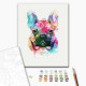 Malowanie po numerach Brushme "Kolorowy buldog" 40x50 cm