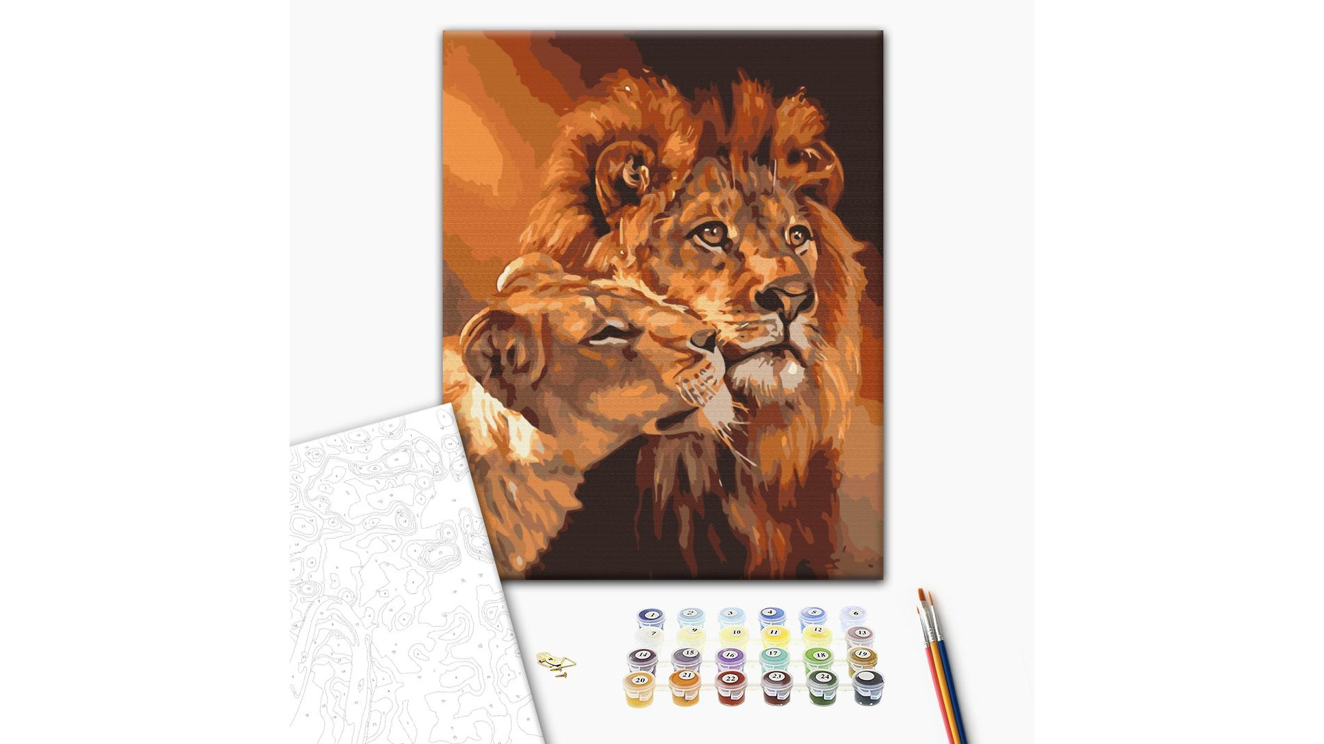 Malowanie po numerach Brushme "Miłość lwa" 40x50 cm