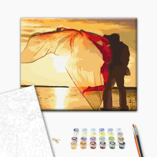 Malowanie po numerach Brushme Dwa o zachodzie słońca 40x50 cm