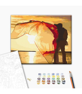 Malowanie po numerach Brushme "Dwa o zachodzie słońca" 40x50 cm