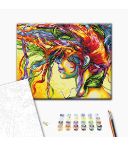 Malowanie po numerach Brushme "Dziewczyna. Sztuka" 40x50 cm