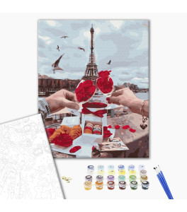 Painting by numbers Brushme Picnic in Paris 40x50 cm