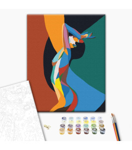 Malowanie po numerach Brushme "Tęcza naga" 40x50 cm