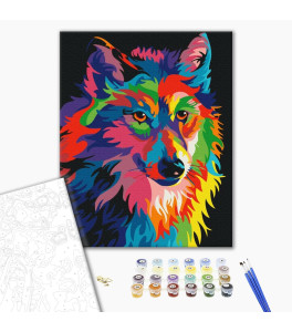 Painting by numbers Brushme "Rainbow predator" 40x50 cm