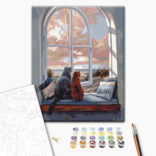 Painting by numbers Brushme Landscape for cats 40x50 cm