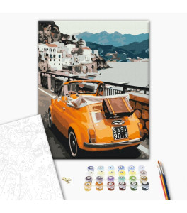 Malowanie po numerach Brushme Samochód z epoki retro 40x50 cm