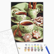 Malowanie po numerach Brushme Piernik miętowy 40x50 cm