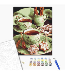 Malowanie po numerach Brushme Piernik miętowy 40x50 cm