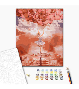 Malowanie po numerach Brushme "Balerina o zachodzie słońca" 40x50 cm