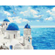 Malowanie po numerach Brushme "Chmury Santorini" 40x50 cm