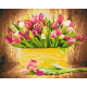 Malowanie po numerach Brushme "Tulipany świąteczne" 40x50 cm