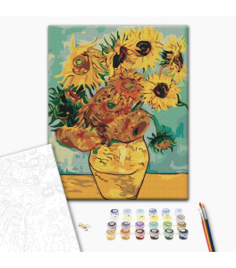 Malowanie po numerach Brushme "Słoneczniki. Van Gogh" 40x50 cm