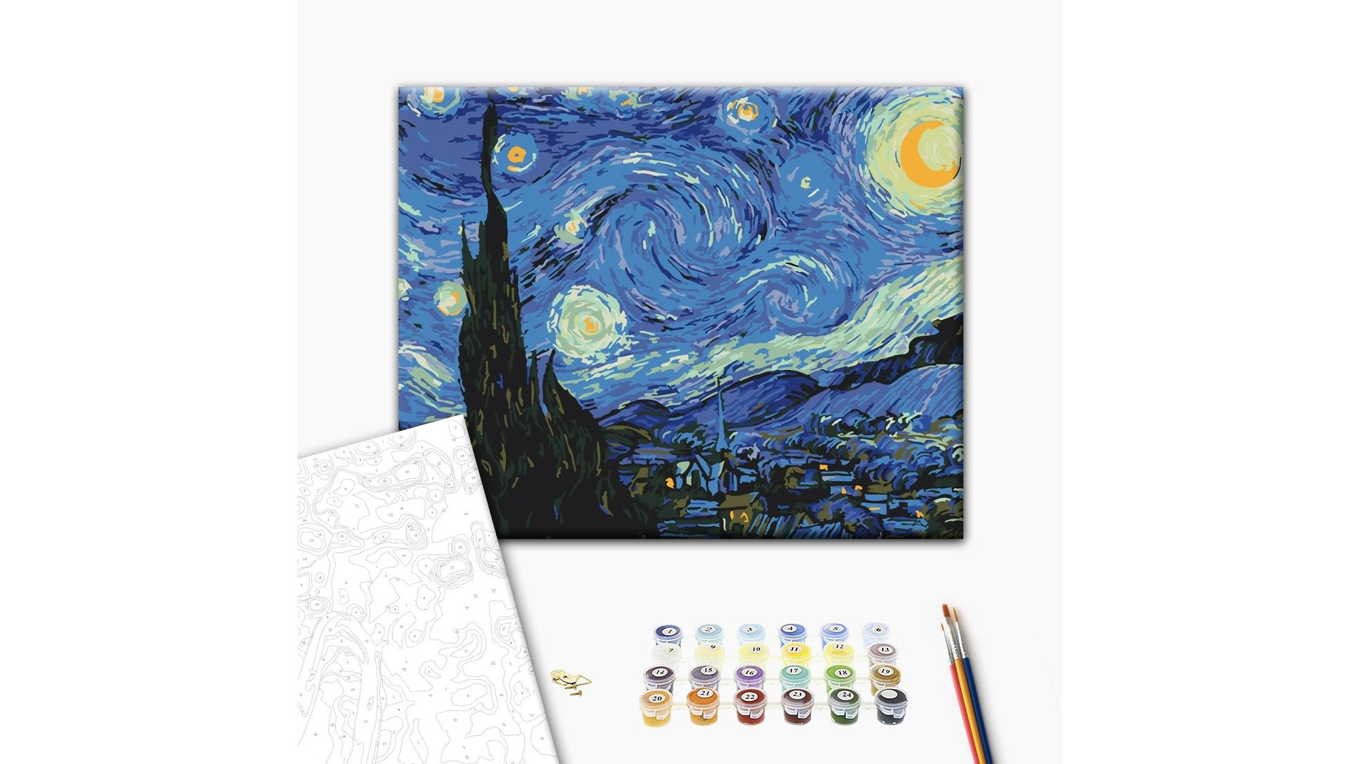 Malowanie po numerach Brushme "Nocna Gwiazda" 40x50 cm