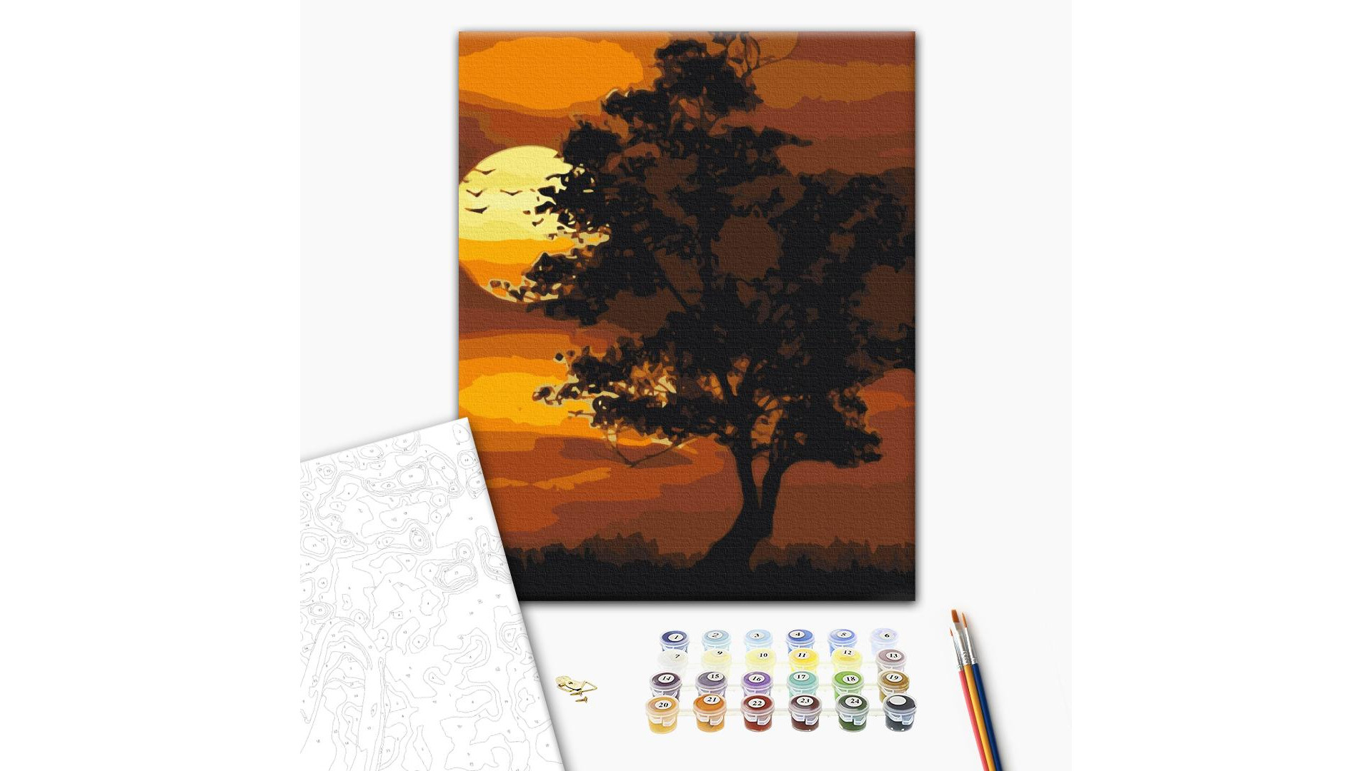 Malowanie po numerach Brushme "Płonący zachód słońca" 40x50 cm