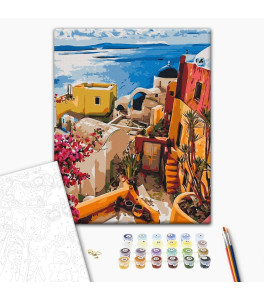 Malowanie po numerach Brushme "Jasna Grecja" 40x50 cm