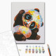 Malowanie po numerach Brushme "Tęczowy panda" 40x50 cm
