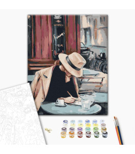 Malowanie po numerach Brushme "Chodzi o kapelusz" 40x50 cm