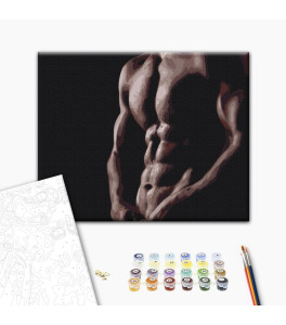 Malowanie po numerach Brushme "Nagi mężczyzna" 40x50 cm