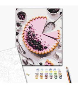 Malowanie po numerach Brushme "Placek z jeżynami" 40x50 cm