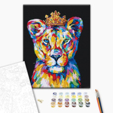 Painting by numbers Brushme Raiduzhny prince lion 40x50 cm