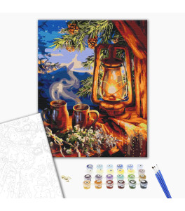 Malowanie po numerach Brushme "Wspaniała lampa" 40x50 cm