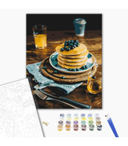Malowanie po numerach Brushme "Naleśniki z miodem" 40x50 cm