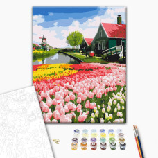 Malowanie po numerach Brushme Holenderska prowincja 40x50 cm