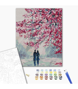Malowanie po numerach Brushme "Romantyczny spacer" 40x50 cm