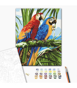 Malowanie po numerach Brushme "Jasny ara" 40x50 cm