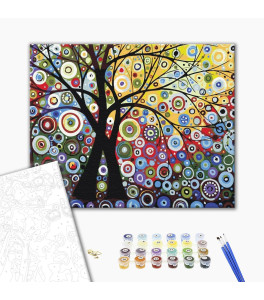 Malowanie po numerach Brushme "Drzewo szczęścia" 40x50 cm