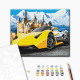 Malowanie po numerach Brushme "Lamborghini koło zamku" 40x50 cm