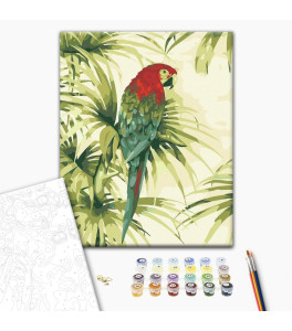 Malowanie po numerach Brushme "Pióro egzotyczne" 40x50 cm