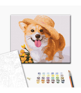 Malowanie po numerach Brushme "Pies dżentelmen" 40x50 cm