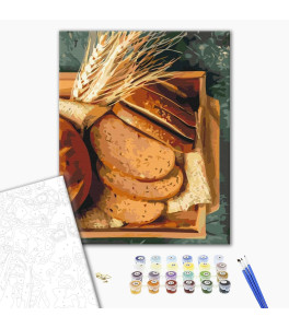 Painting by numbers Brushme "Fragrant bread" 40x50 cm