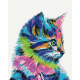 Malowanie po numerach Brushme "Kot w farbie" 40x50 cm