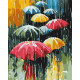 Malowanie po numerach Brushme "Kolorowy deszcz" 40x50 cm