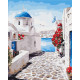 Malowanie po numerach Brushme "Ulica Santorini" 40x50 cm