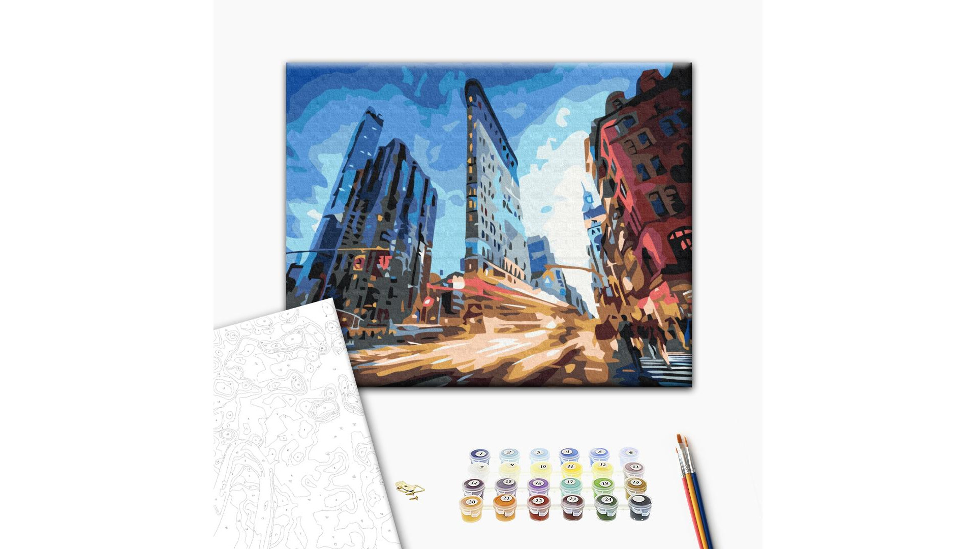 Malowanie po numerach Brushme "Życie w mieście" 40x50 cm
