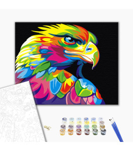 Malowanie po numerach Brushme "Tęcza orzeł" 40x50 cm