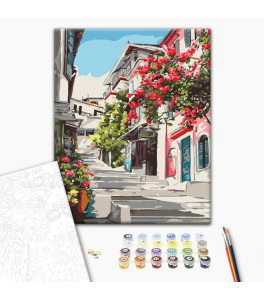 Malowanie po numerach Brushme "Malowanie według numerów Pędzel "Grecja" 40x50 cm