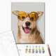 Malowanie po numerach Brushme "Corgi hipster" 40x50 cm